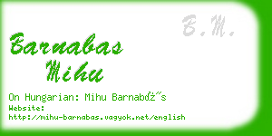 barnabas mihu business card